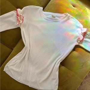 Zara Beige Ruffled Shirt